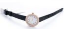 Emporio Armani Rosa Quartz Mother Of Pearl White Dial Black Leather Strap Watch For Women - AR11356